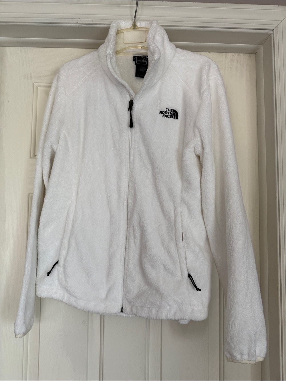 The North Face White Teddy Fleece Jacket - Full Zip